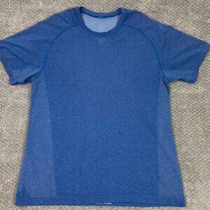 Lululemon Metal Vent Tech Shirt Men's XL Blue Performance Gym Athletic Running
